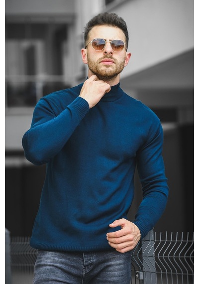 Oksit Seka 815 Pamuk Slim Fit Erkek Yarım Balıkçı Kazak 001