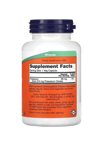 Now Potasyum Sitrate 99mg 180 Veg Kapsül