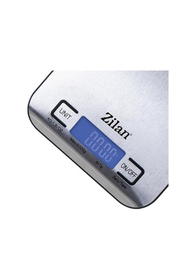 Tr Zln2984 Dijital Mutfak Tartısı, 5 Kg Kapasite, Lcd Ekran, Paslanmaz Çelik Platform, Gri Genel