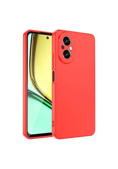 Realme 12 Lite Kılıf Zore Mara Lansman Kapak Kırmızı