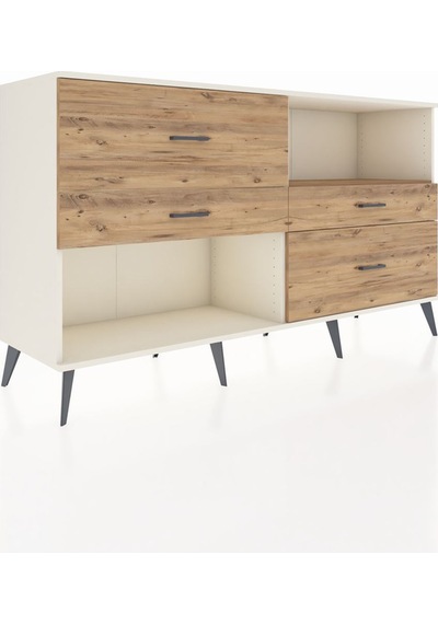 Hyperion Konsol Tek Raflı 4 Çekmeceli 176x44x99 Aytaşı-çam Aytaşı-çam