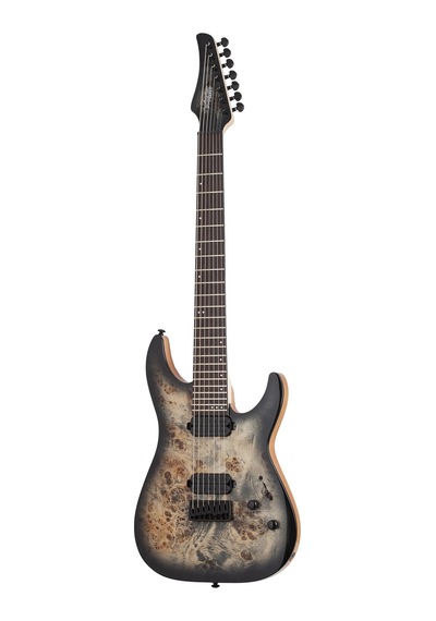 Schecter C-7 Pro 7 Telli Elektro Gitar Charcoal Burst