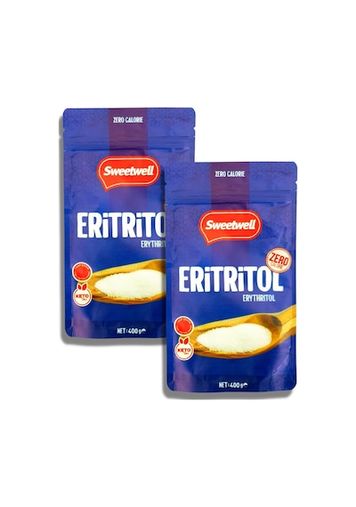 Sweetwell Eritritol Toz Tatlandırıcı Sıfır Kalori 400 Gr x 2 Adet