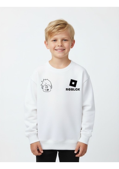 Seabubbles Roblox Çocuk Sweatshirt St09622 KREM