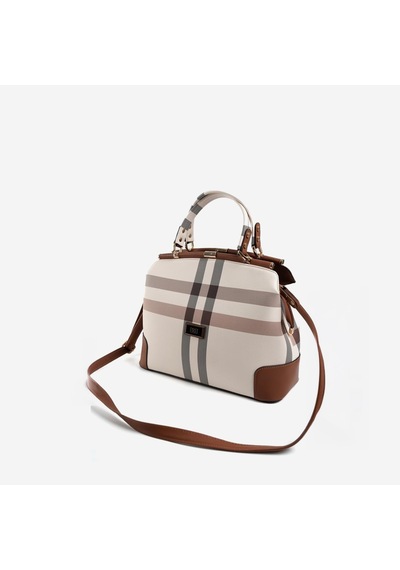 Kadın Silver & Polo Sp706-mk48 Sılver Polo El Çantası Krem-taba Krem  -  Taba