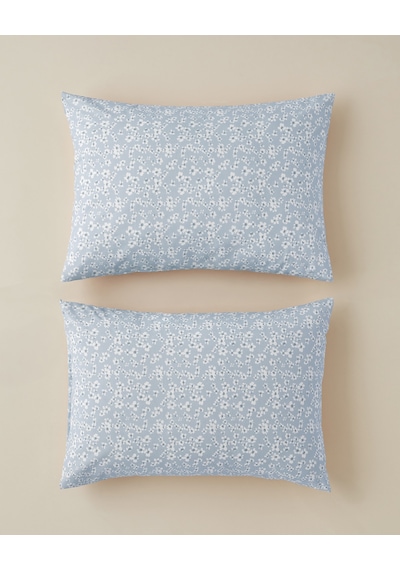 English Home Dulcie Kolay Ütülenir 2'li Yastık Kılıfı 50x70 Cm Mavi
