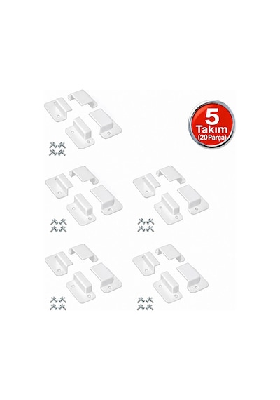 Pencere Sineklik Montaj Aparatı (5 Takım 4 lü Set)+Vida (10x20 Profillere Uygundur) Pencere Sineklik Montaj Aparatı (5 Takım 4 lü Set)+Vida (10x20 Profillere Uygundur)