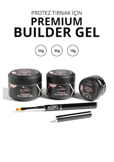 Momo Professional Premium Builder Gel Protez Tırnak Jeli No.09 Vizon 55 gr