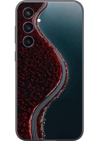 Samsung Galaxy S23 Uyumlu Sonbahar Yolu Baskılı Silikon Kılıf Renkli