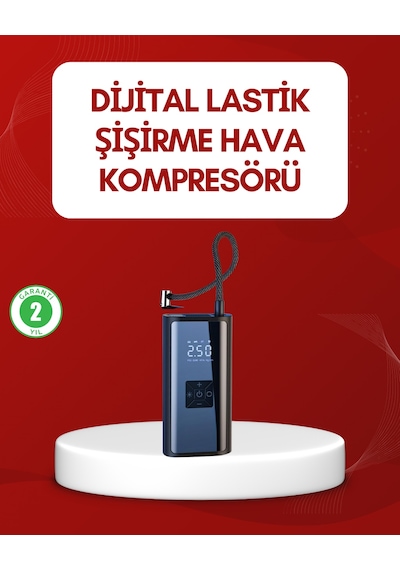 12v Uyumlu Çok İşlevli Akıllı Araç Lastik Pompası