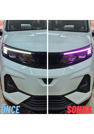 Opel Combo Gündüz Farı Sticker Seti Mor