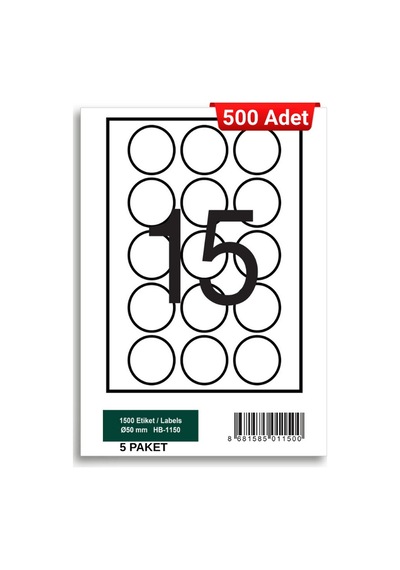 Herboy Hb-1150 50 X 50 Mm A4 Laser Etiket 500 Adet