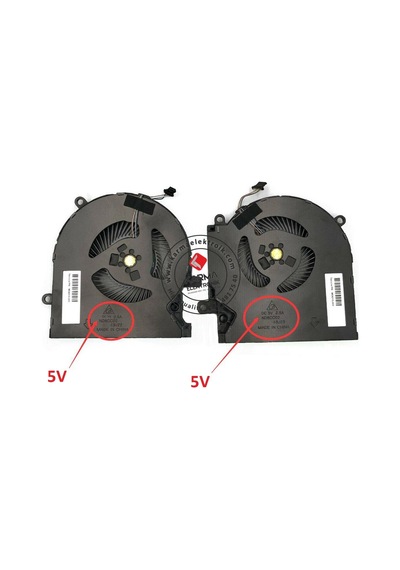 Hp Omen 15-en1001nt 39c75ea Notebook Cpu+gpu Fanı / Sağ-sol Set - 5v Versiyon