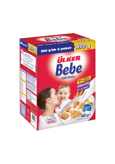 Ülker Bebe Sütlü Bisküvi 4 x 800 G
