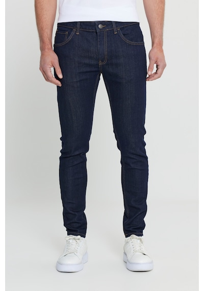 AC&Co / Altınyıldız Classics Ekstra Slim Fit Dar Kesim Pamuklu Riss Erkek Jean Kot Pantolon Koyu Lacivert
