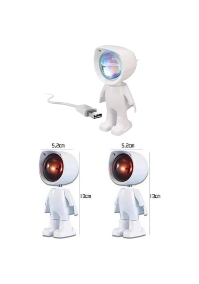 Astronot Işık Projektörü Gökkuşağı Projeksiyon Gece Lambası Hediyelik Rekli 99811949