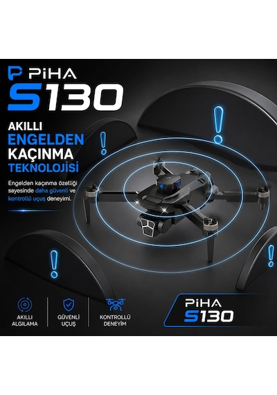 S130 Fırçasız Motor 2batarya&30dakika Uçuş 720p Çift Kamera Engelden Kaçınma Drone