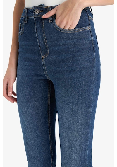 Defacto Skinny Fit Yüksek Bel Bilek Boy Jean Pantolon F2964ax25wnnm34 Mavi