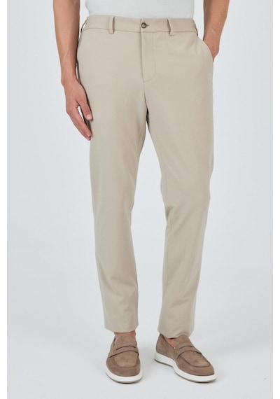 İmza Bej Esnek Yandan Cepli Casual Slim Fit Jogger Pantolon 1003250162 Bej
