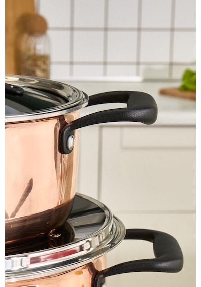 Karaca  Powersteel 316+ Copper 7 Parça Set Petekli