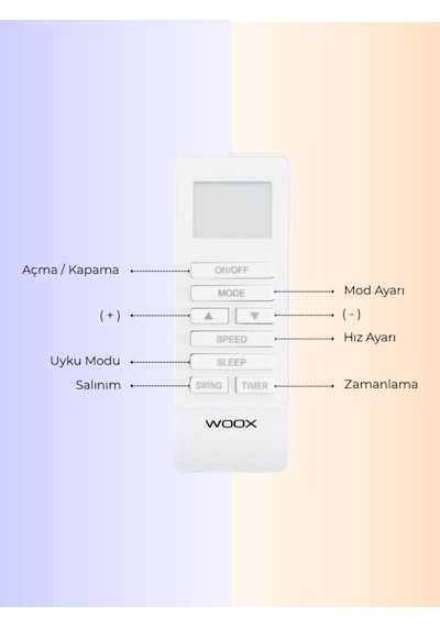 Woox FDPH41-3035ZPR5 14.000 BTU Taşınabilir Portatif Mobil Klima