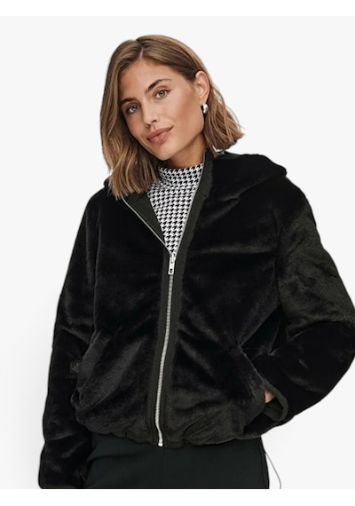 Only Onldahlıa Rev. Fur Jacket Otw Cs Kadın Siyah Mont - 15208777