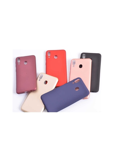 Ekılıf - Samsung Galaxy M20 Uyumlu Kılıf Mat Soft Premier Silikon Kapak - Kırmızı