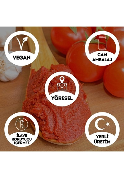 Egeye Dönüş Yöresel Ev Yapımı Domates Salçası Cam Kavanoz- 1 Kg. Geleneksel Yöntemlerle Üretilmiştir. Katkı Diğer