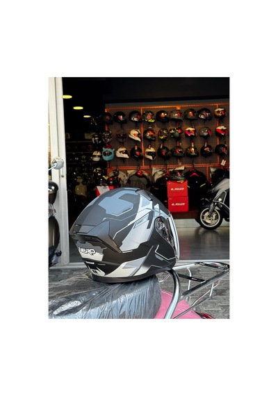 Nero Açık Kask Ece Ve Dot Sertifikalı İntercom Uyumlu Gri