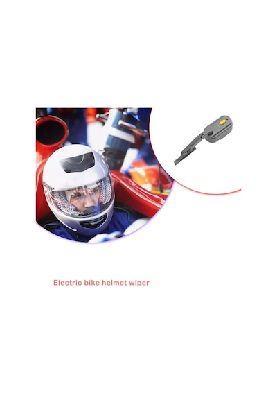 Motosiklet Kask Vizör Silici Üniversal Su Geçirmez Kask Ön Cam Silecek Şarj Edilebilr 800 Mah