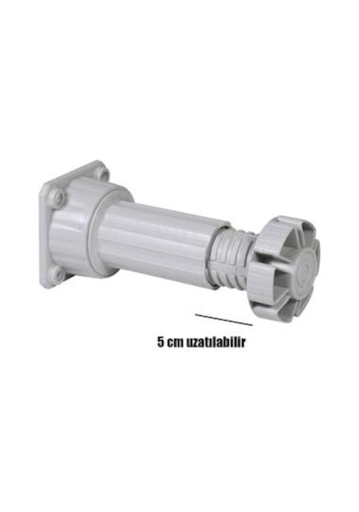 Feyzayapı Ayarlanabilir Dolap Mobilya Tezgah Puf Yükseltici Yükseltme Ayağı 10 Cm Gri Ayak 4adet 6395751