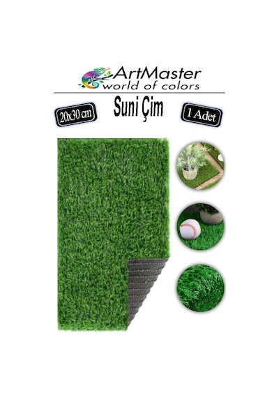 Yapay Çim 20x30 Cm 1 Adet A4 Boyutunda Dekoratif Maket Çim Yapay Çim Halı Teraryum Suni Çim Süsleme Diğer