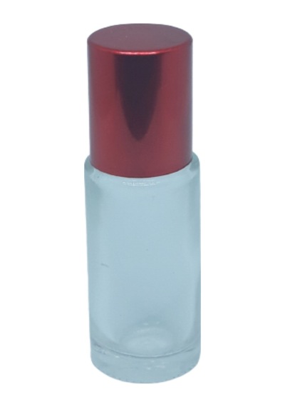 Boş Parfüm Şişesi 4-5 ML 5 Adet Roll-on Kırmızı Kapaklı Boş Şişe