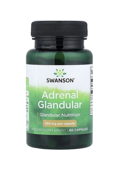 Swanson Vitamins, Adrenal Glandular, 350 Mg, 60 Capsules