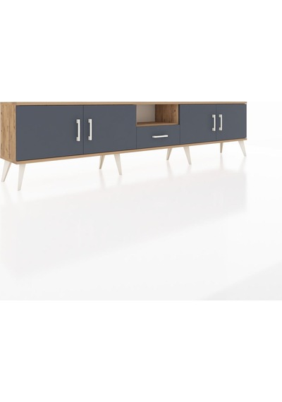 Arges Tv Ünitesi 3 Raflı Tek Çekmeceli 4 Kapaklı 220x30x51 Çam-antrasit Antrasıt/antrasıt - Atlas Çam Arges Tv Ünitesi 3 Raflı Tek Çekmeceli 4 Kapaklı 220x30x51 Çam-antrasit Antrasıt/antrasıt - Atlas Çam