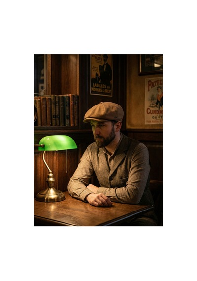 Emybox Erkek Kaşe 8 Köşe Kasket Şapka Klasik Retro- Peaky Blinders Tarzı Lastikli Standart Beden 26