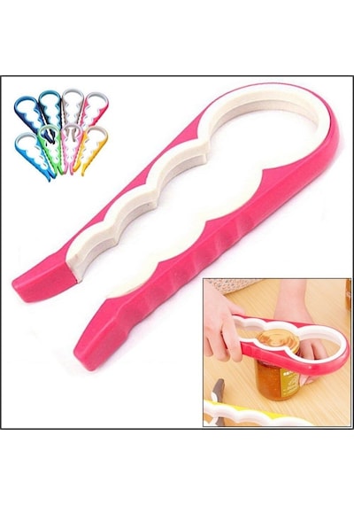 4 Fonksiyonlu Plastik -silikon Şişe Kavanoz Kapağı Açma Aparatı Diğer