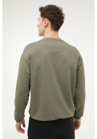 Lumberjack Sweatshirt Erkek Haki Mb Sn75 C Neck Sw 000000000102696690