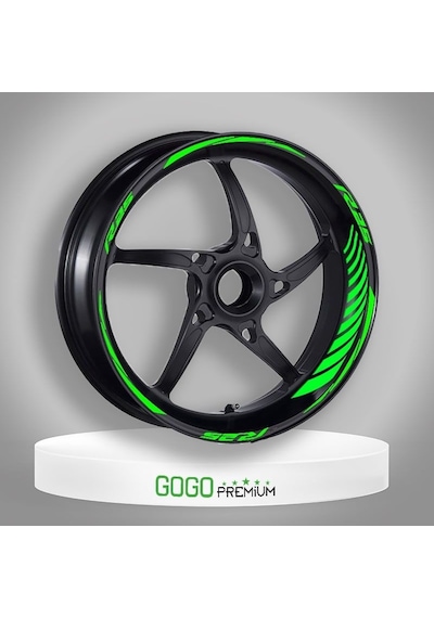 Florasan Yeşil Racing Yamaha R25 Uyumlu 1 Set Jant Şeridi