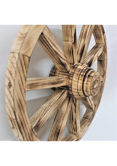 Otantik Çarşı Ahşap At Arabası Tekeri 60 cm.