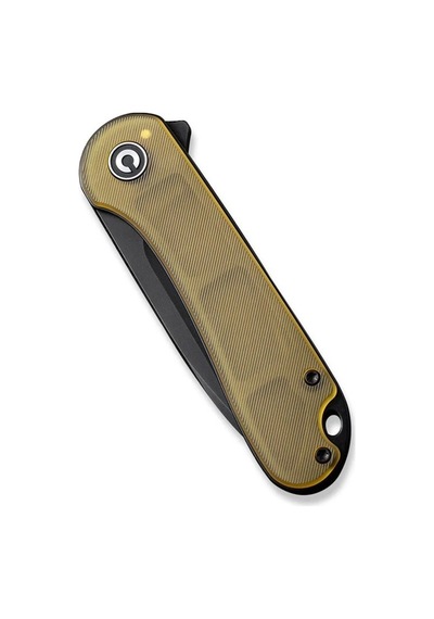 Civivi Elementum Bead Blasted Ultem Handle Black Stonewashed D2 Blade Kamp Çakı Sarı
