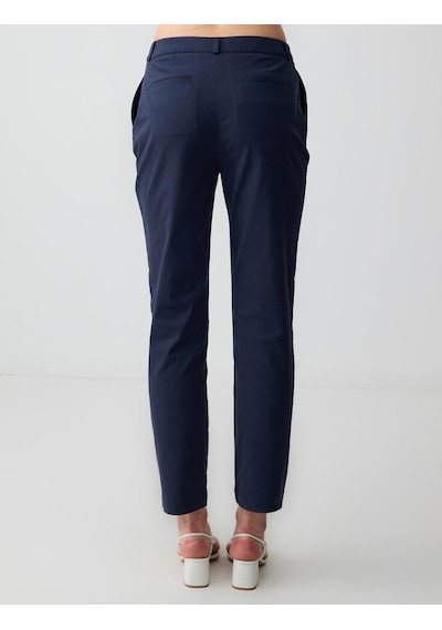 Jimmy Key Lacivert Normal Bel Normal Paça Dokuma Gabardin Pantolon 5sw184133493