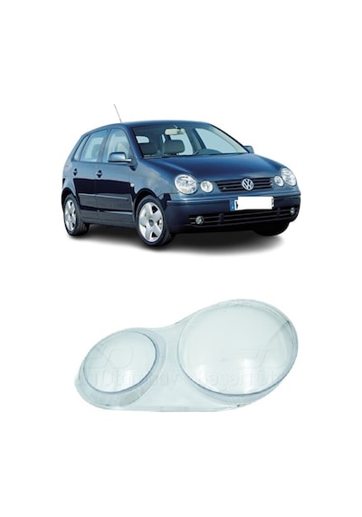 Volkswagen Vw Polo 2002-2005 Uyumlu Sol Far Camı Şöför Tarafı 6q1941007af