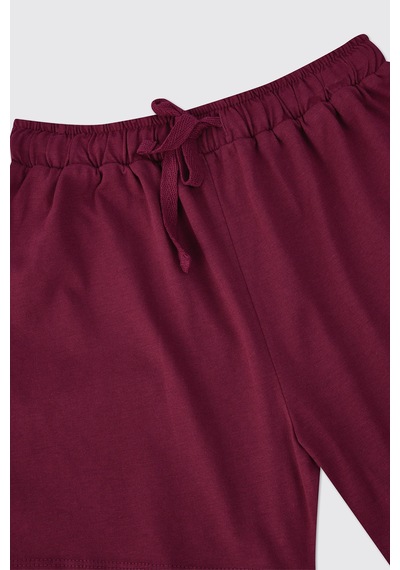 Panço Kız Çocuk Şort Tişört 2'li Vişne Alt Üst Takım 2611gk17008 Pembe