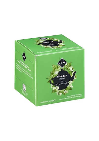 Rıoba Yeşil Poşet Çay 10'lu 20g Mango&çiçek Aromalı 4'li Avantaj Paketi - 4 Adet Tarı