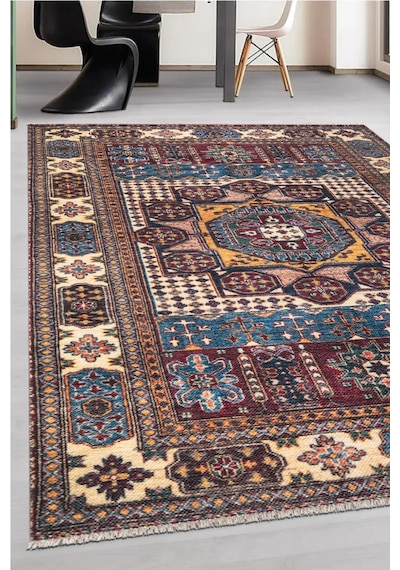 Kilimista Efes 2304 Kolay Temizlenen Dekoratif Yıkanılabilir Balkon Salon Halısı Mutfak Halısı Kilim Yolluk Çok Renkli