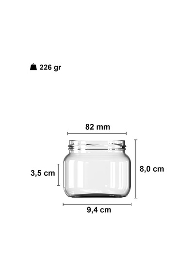 400 Ml Kavanoz Gold Konserve Kapaklı 400 Cc Şeffaf Magnolya, Reçel, Marmelat İçin Cam Kavanoz 2 Adet Diğer