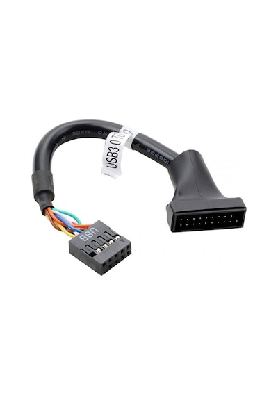 Usb 3.0 19 Pin Erkek To 9 Pin Usb 2.0 Dişi Çevirici Kablo 15cm