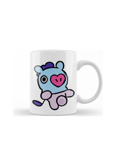 Bts Bt21 Mang Kupa Bardak Porselen Açık Kırmızı