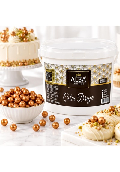 Alba Bronz Çıtır Draje 2,5 Kg Pasta Ve Tatlı Süsleme Drajesi